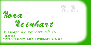 nora meinhart business card